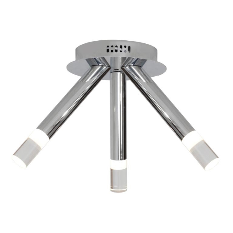 LED loftlampe ICE 3xLED/5W/230V skinnende krom