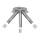 LED loftlampe ICE 3xLED/5W/230V skinnende krom