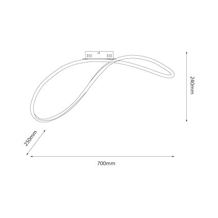 LED loftlampe INFINITY LED/21W/230V sort