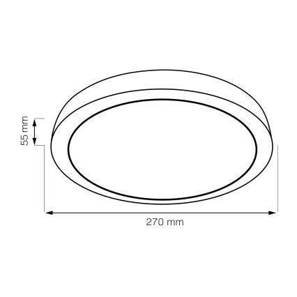 LED loftlampe JANUSZ LED/12W/230V diameter 27 cm IP44 eg