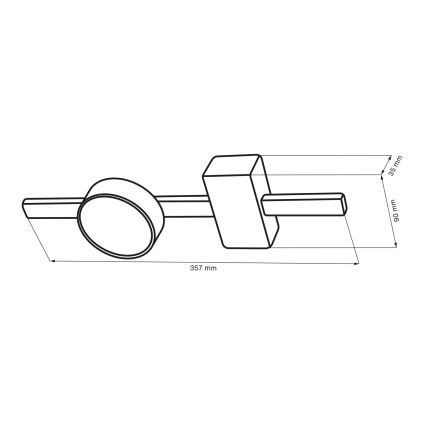 LED loftlampe JOY 1xGX53/6W/230V sort