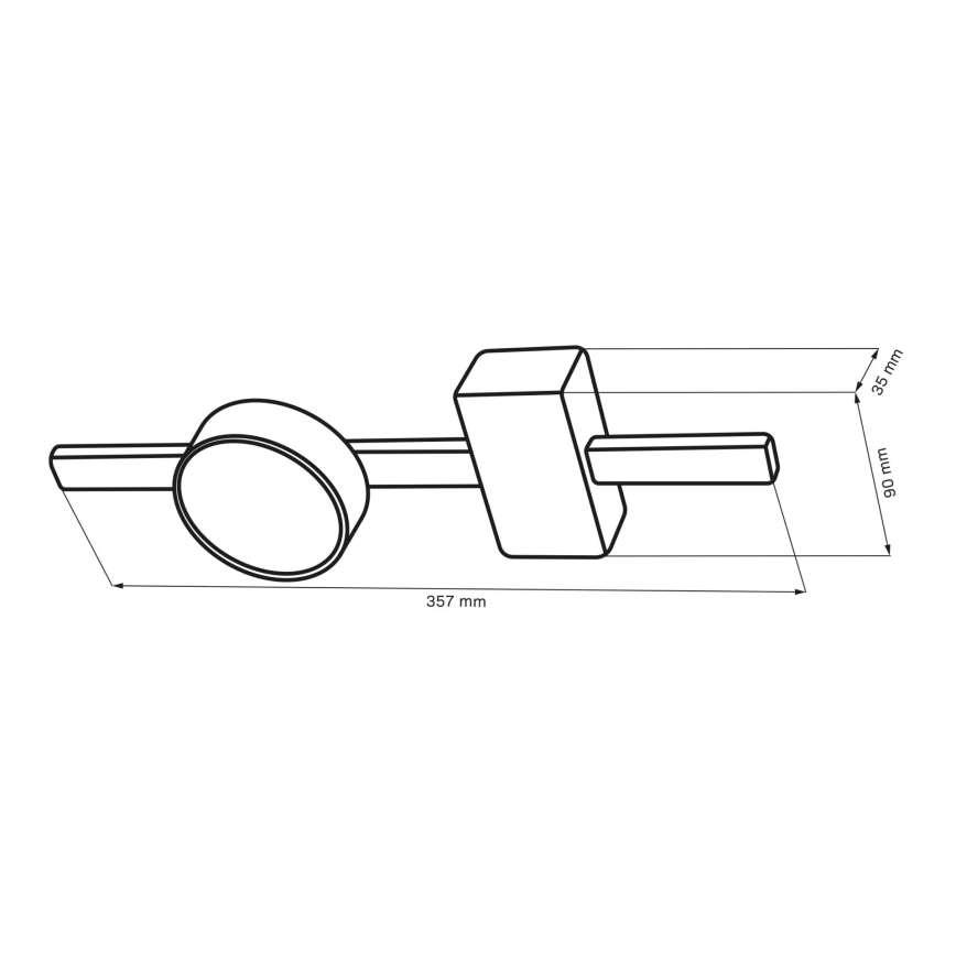LED loftlampe JOY 1xGX53/6W/230V sort