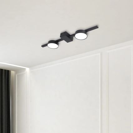 LED loftlampe JOY 2xGX53/6W/230V sort