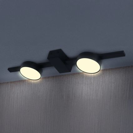 LED loftlampe JOY 2xGX53/6W/230V sort