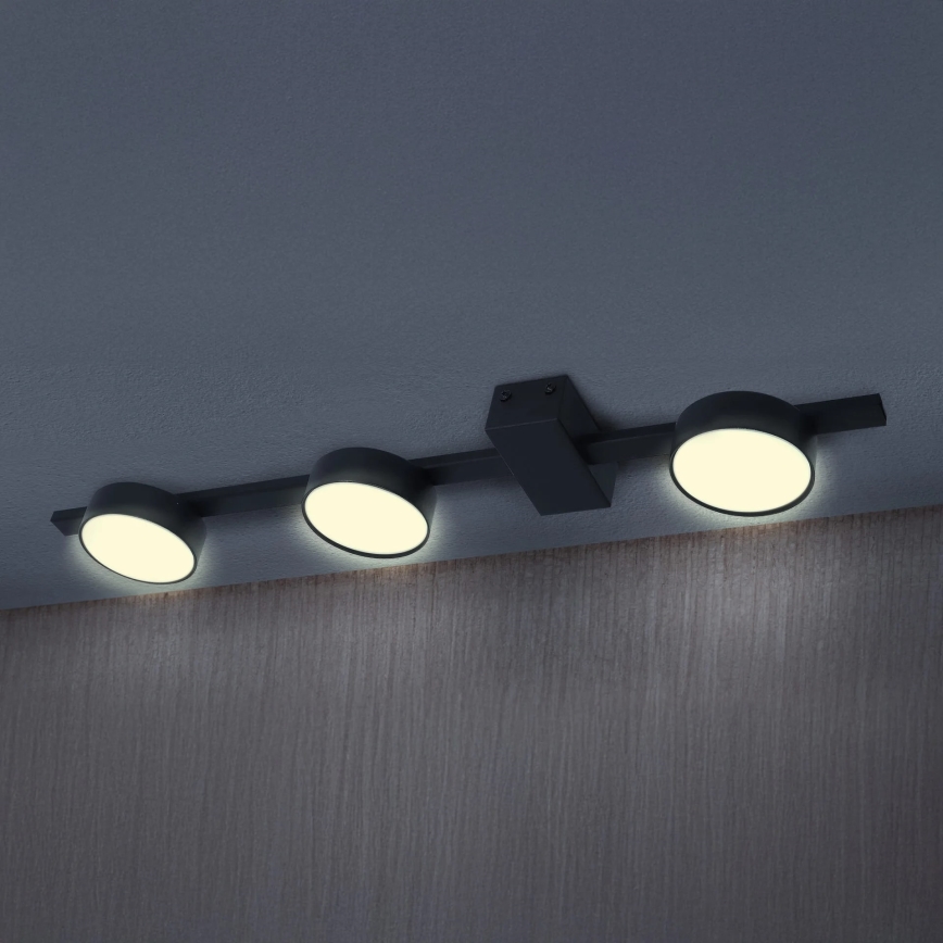 LED loftlampe JOY 3xGX53/6W/230V sort