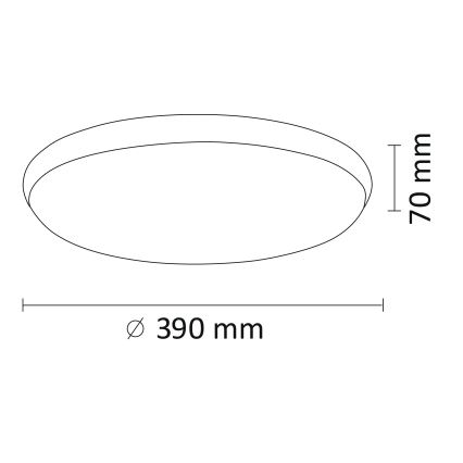 LED loftlampe KERN LED/24W/230V nikkel