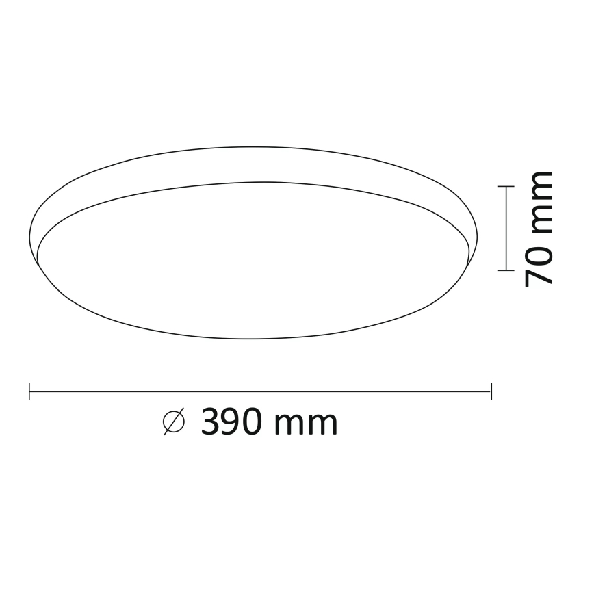 LED loftlampe KERN LED/24W/230V nikkel