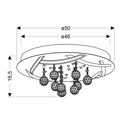 LED loftlampe KORFU LED/30W/230V