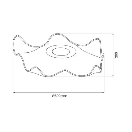 LED loftlampe LARGO LED/16W/230V guldfarvet