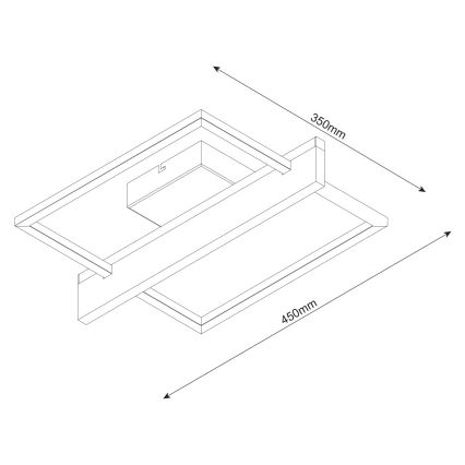 LED-loftlampe LARYSA LED/11,5W/230V 35x45 cm fyrretræ