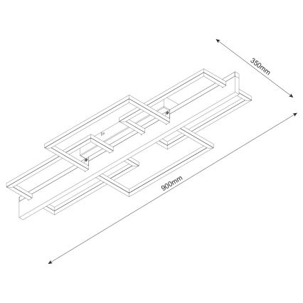 LED loftlampe LARYSA LED/35W/230V 35x90 cm fyrretræ