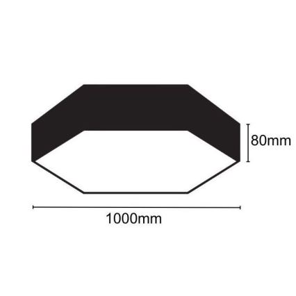 LED loftlampe LED/100W/230V 4000K diameter 100 cm