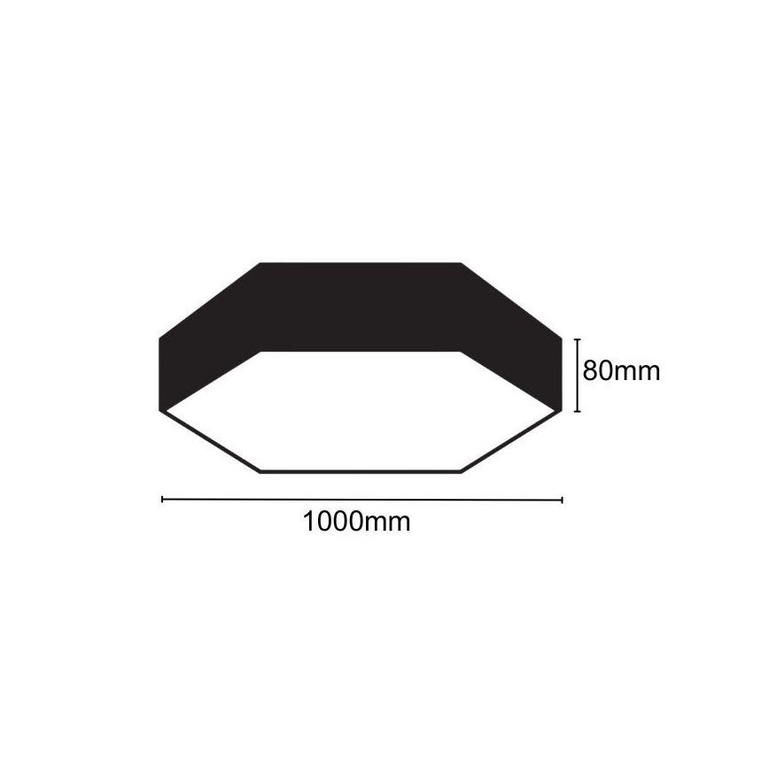 LED loftlampe LED/100W/230V 4000K diameter 100 cm