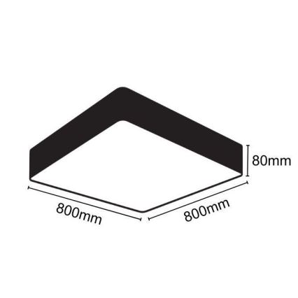 LED loftlampe LED/110W/230V 4000K 80x80 cm