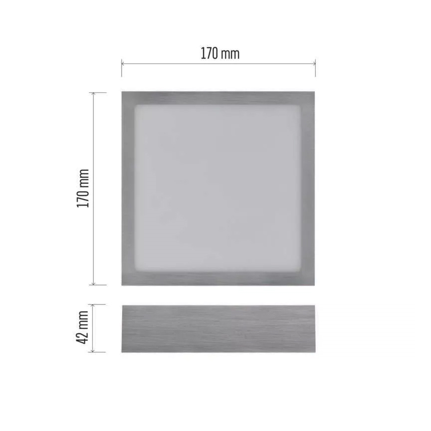 LED loftlampe NEXXO LED/12,5W/230V 3000/3500/4000K 17x17 cm skinnende krom