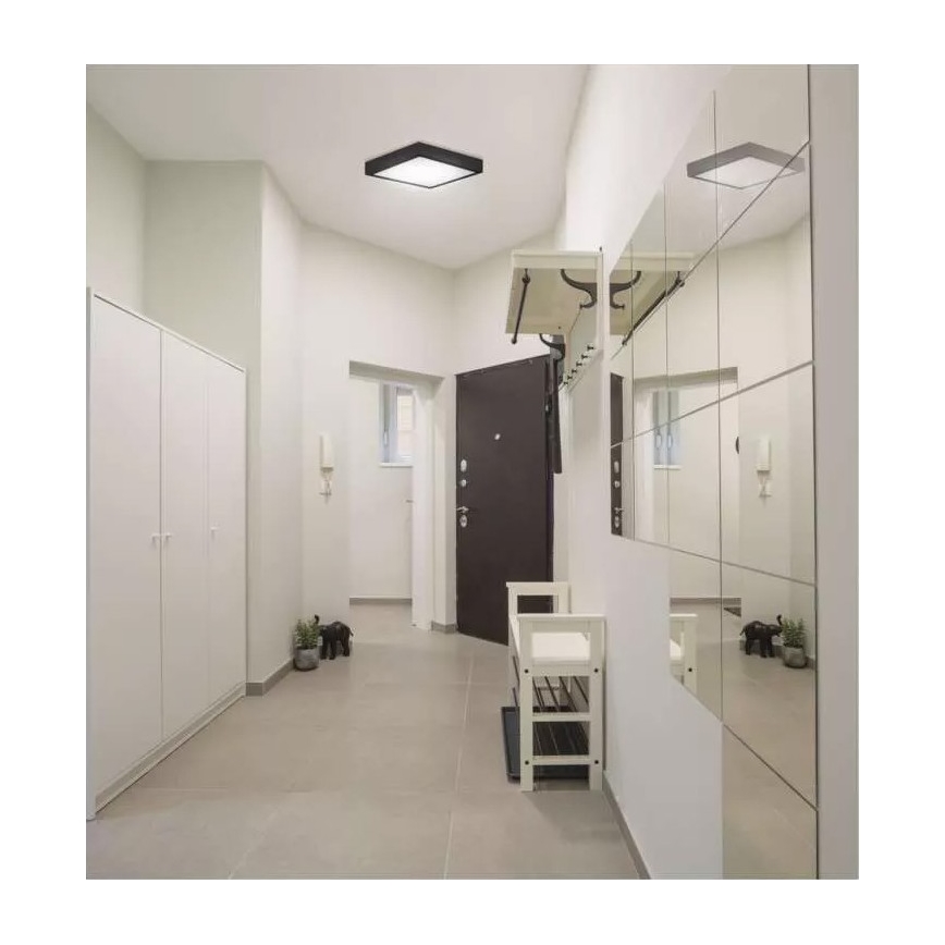 LED loftlampe NEXXO LED/12,5W/230V 3000/3500/4000K 17x17 cm sort