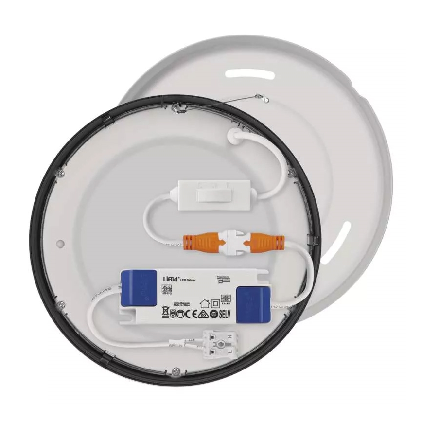 LED loftlampe NEXXO LED/12,5W/230V 3000/3500/4000K diam. 17 cm sort