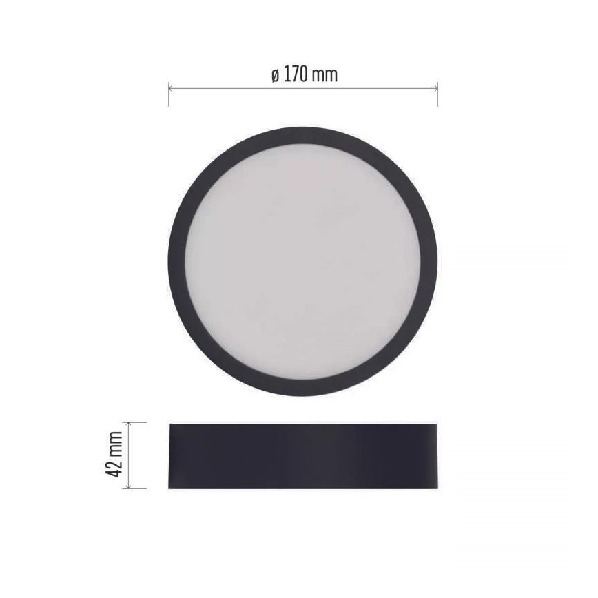 LED loftlampe NEXXO LED/12,5W/230V 3000/3500/4000K diam. 17 cm sort