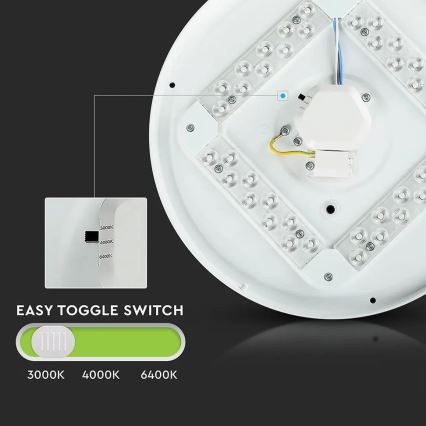 LED loftlampe LED/12W/230V 26 cm 3000K/4000K/6400K