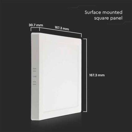 LED loftlampe LED/12W/230V 3000K 16,7x16,7 cm hvid