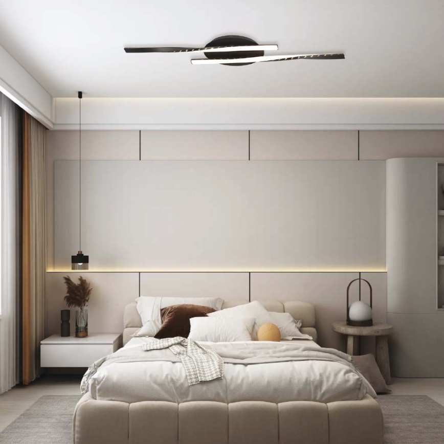 LED loftlampe LED/12W/230V 3000K 94,5 cm sort