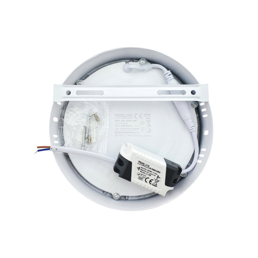 LED loftlampe LED/12W/230V 4200K diameter 16 cm hvid