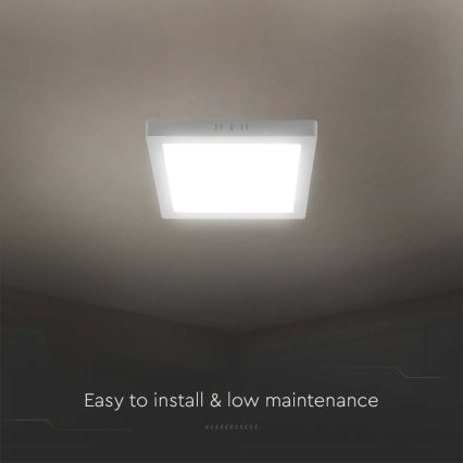 LED loftlampe LED/12W/230V 6500K 16,7x16,7 cm hvid