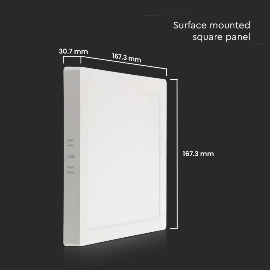 LED loftlampe LED/12W/230V 6500K 16,7x16,7 cm hvid