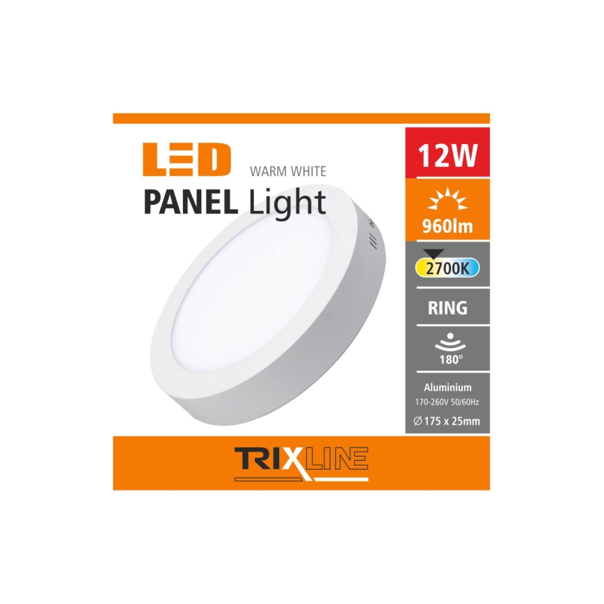 LED loftlampe LED/12W/230V