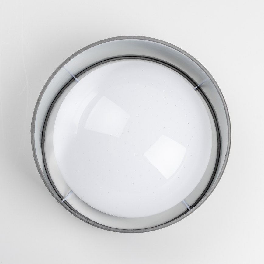 LED loftlampe LED/12W/230V Ø 32 cm grå/sølv