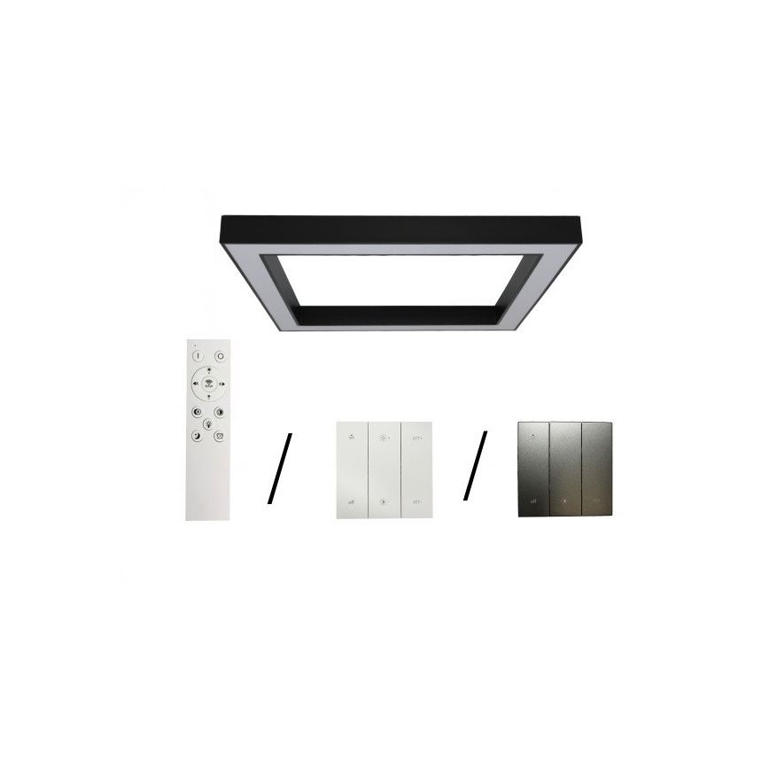 LED loftlampe LED/130W/230V 3000/4000/6500K 100x100 cm sort