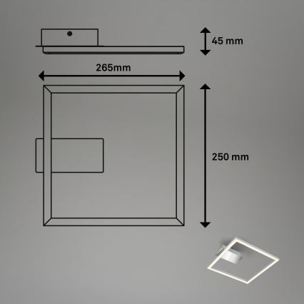 LED loftlampe LED/14W/230V mat krom