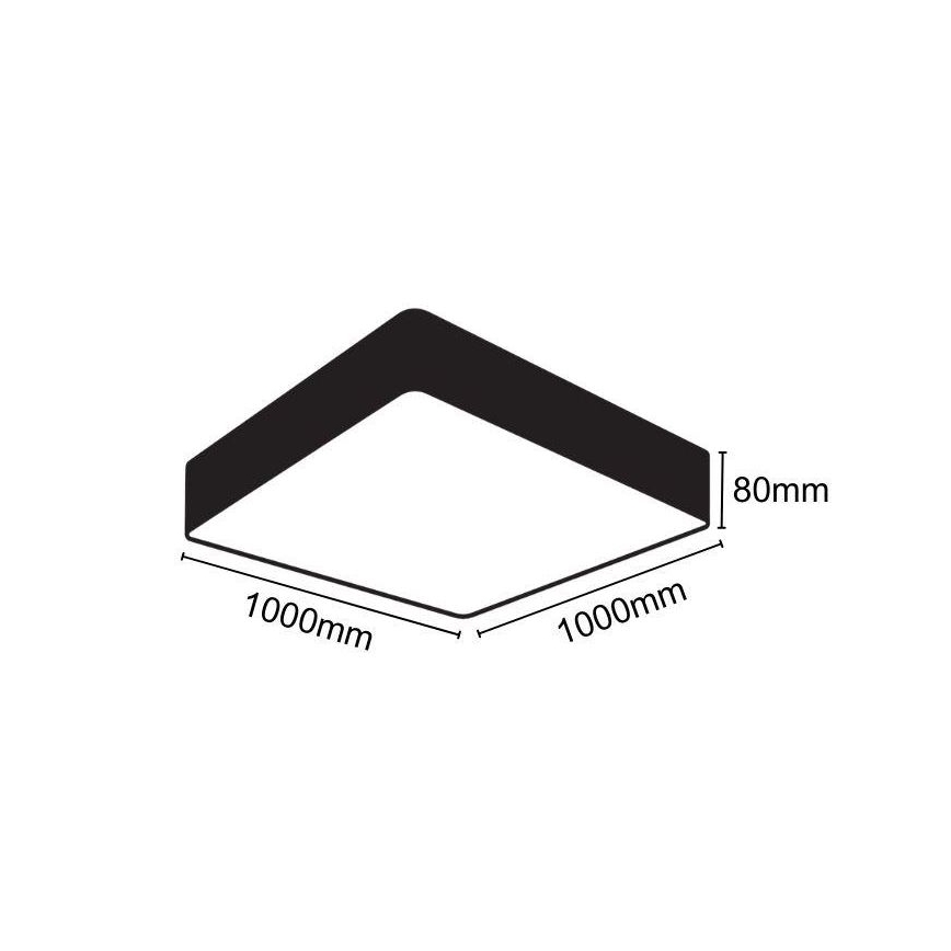 LED loftlampe LED/170W/230V 4000K 100x100 cm