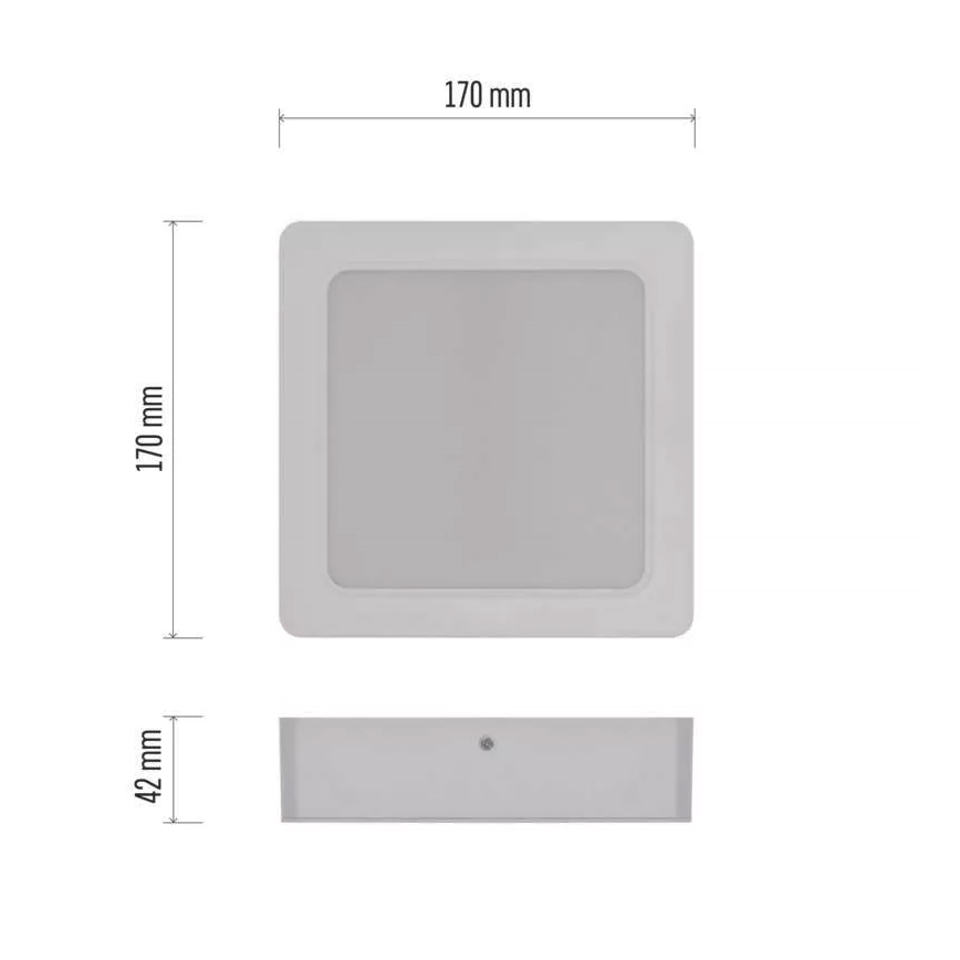 LED loftlampe LED/18W/230V 17x17 cm hvid