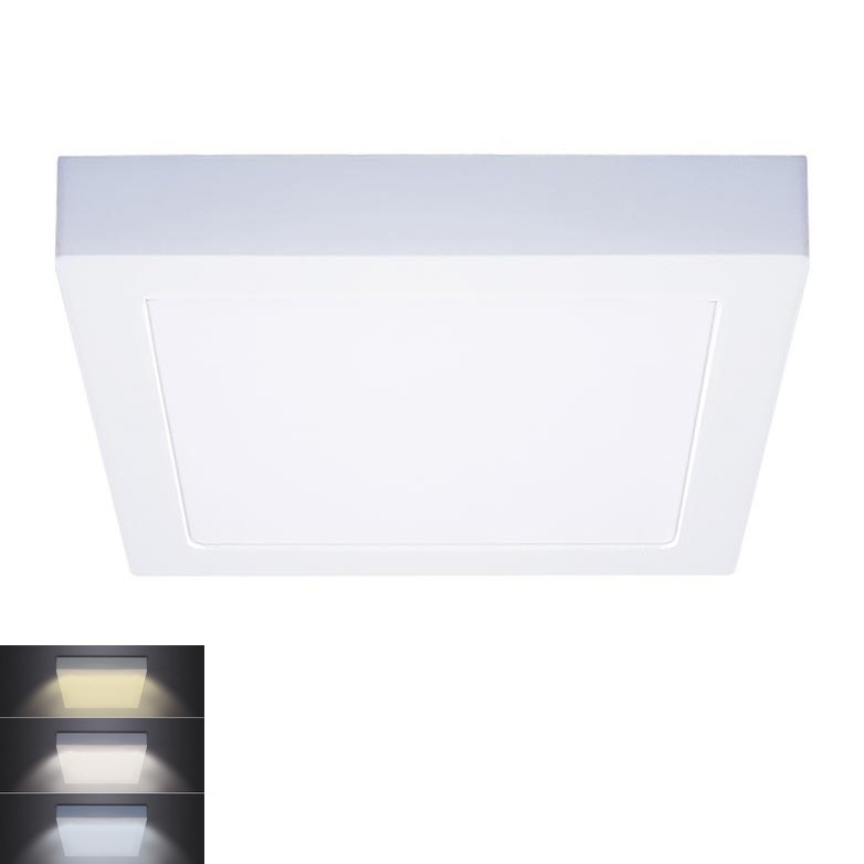 LED loftlampe LED/18W/230V 3000/4000/6000K 22,5x22,5 cm hvid