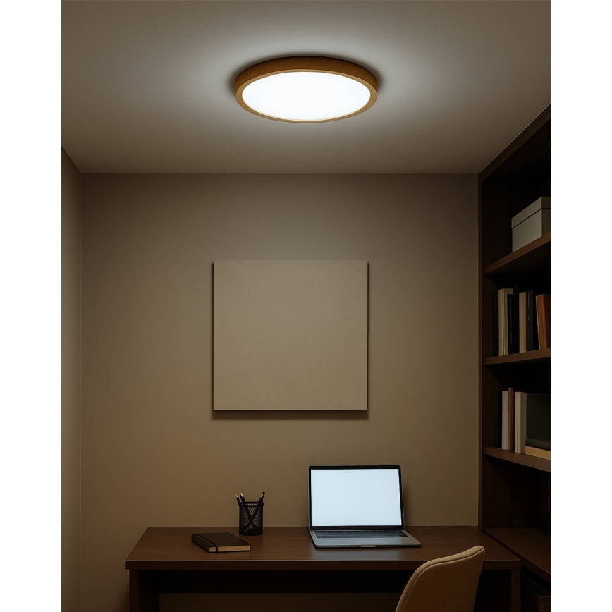 LED loftlampe LED/18W/230V 3000/4000/6500K Ø 23 cm beige