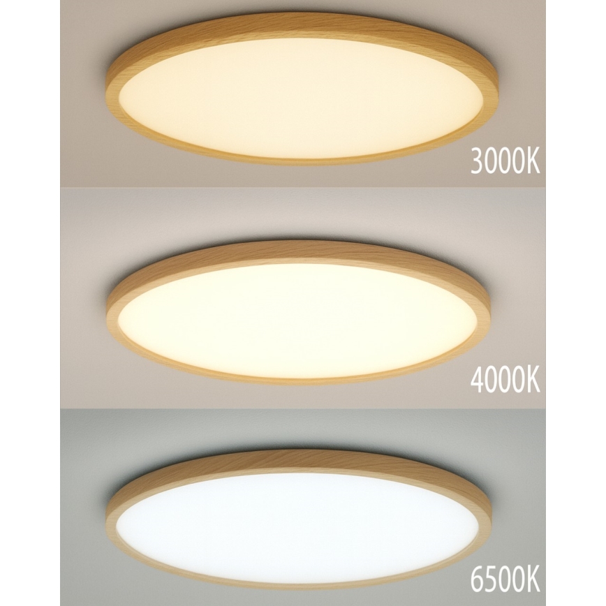 LED loftlampe LED/18W/230V 3000/4000/6500K Ø 23 cm beige