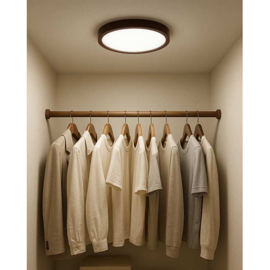 LED-loftlampe LED/18W/230V 3000/4000/6500K Ø 23 cm brun