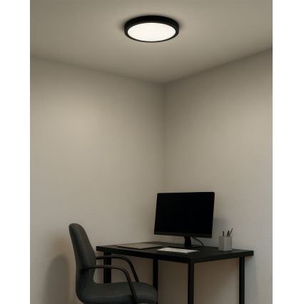 LED-loftlampe LED/18W/230V 3000/4000/6500K Ø 23 cm sort