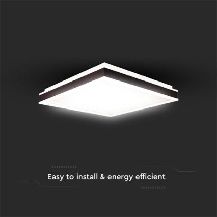 LED loftlampe LED/18W/230V 4000K 35x35 cm sort