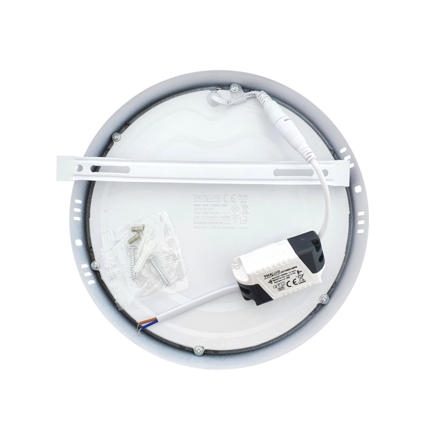 LED loftlampe LED/18W/230V 4200K diameter 21 cm hvid