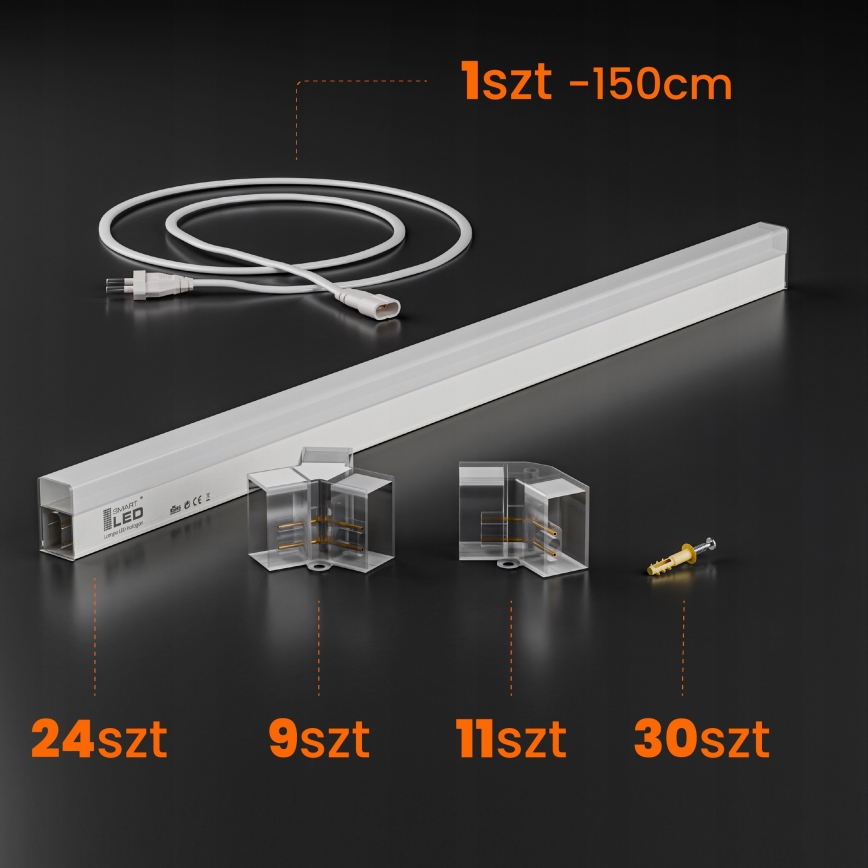 LED loftarmatur HEXAGON LED/192W/85-265V 4000K 298x209 cm CRI 90 IP54 hvid
