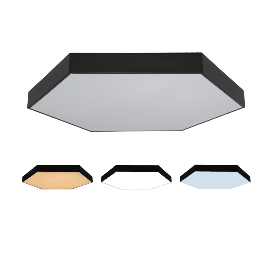 LED-loftlampe LED/200W/230V 3000/4000/6500K Ø 100 cm sort