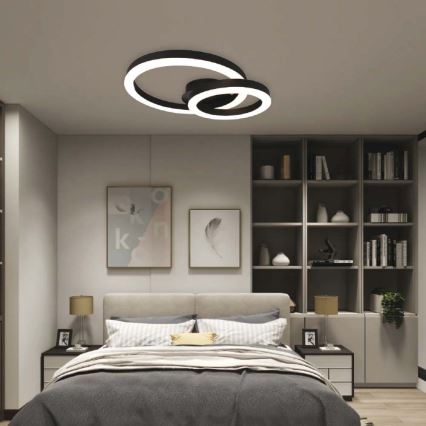 LED loftlampe LED/20W/230V 3000K sort