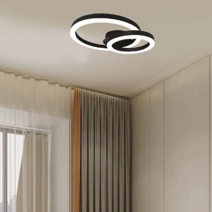 LED loftlampe LED/20W/230V 3000K sort