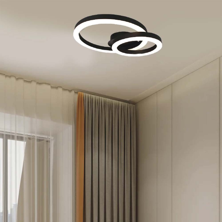 LED loftlampe LED/20W/230V 3000K sort