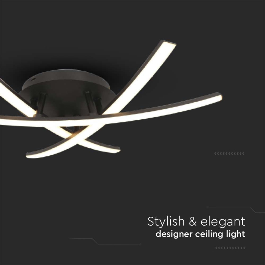 LED loftlampe LED/20W/230V 3000K sort
