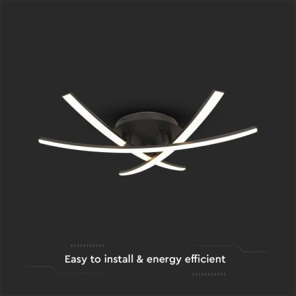 LED loftlampe LED/20W/230V 3000K sort