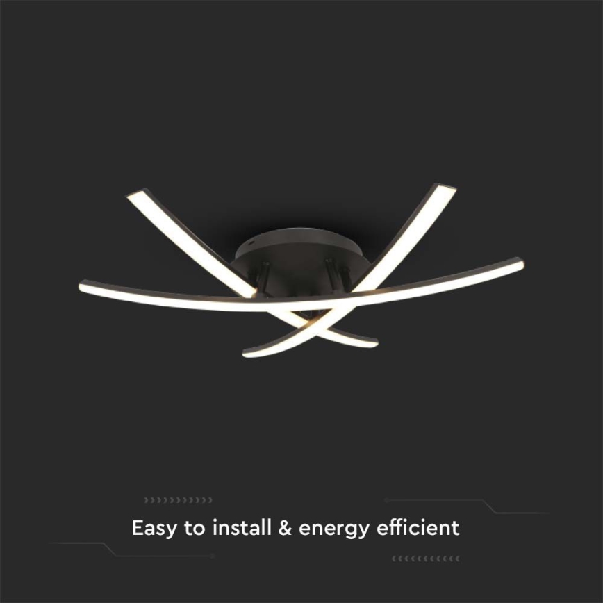LED loftlampe LED/20W/230V 3000K sort