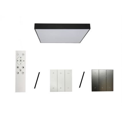 LED Loftlampe LED/215W/230V 3000/4000/6500K 80x80 cm sort